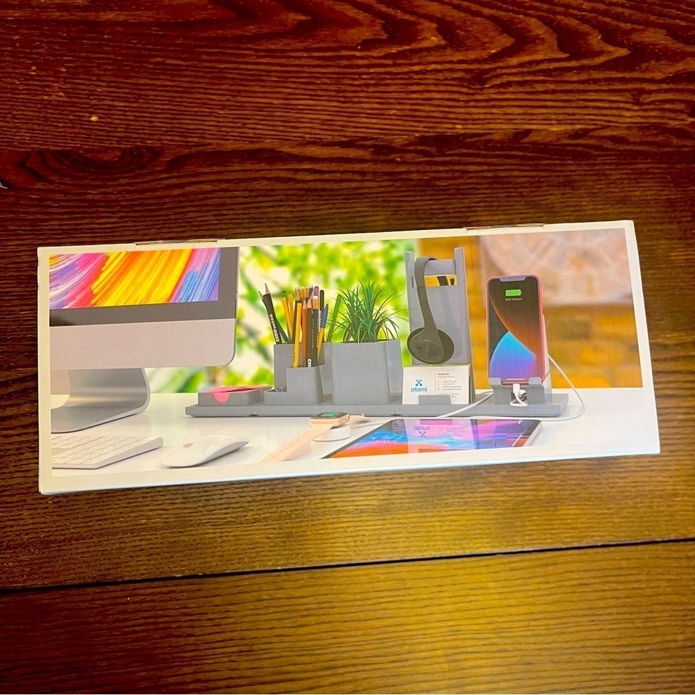 Modular Desktop Organizer
Built-in Dual AC Outlets Dual USB Cell Stand Desk Lamp